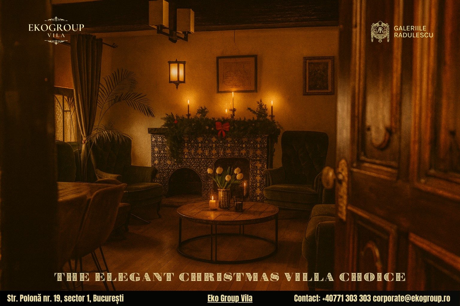 Destinații de Crăciun în București: Eleganța și Nostalgia Crăciunului Anilor ’30 la Eko Group Vila